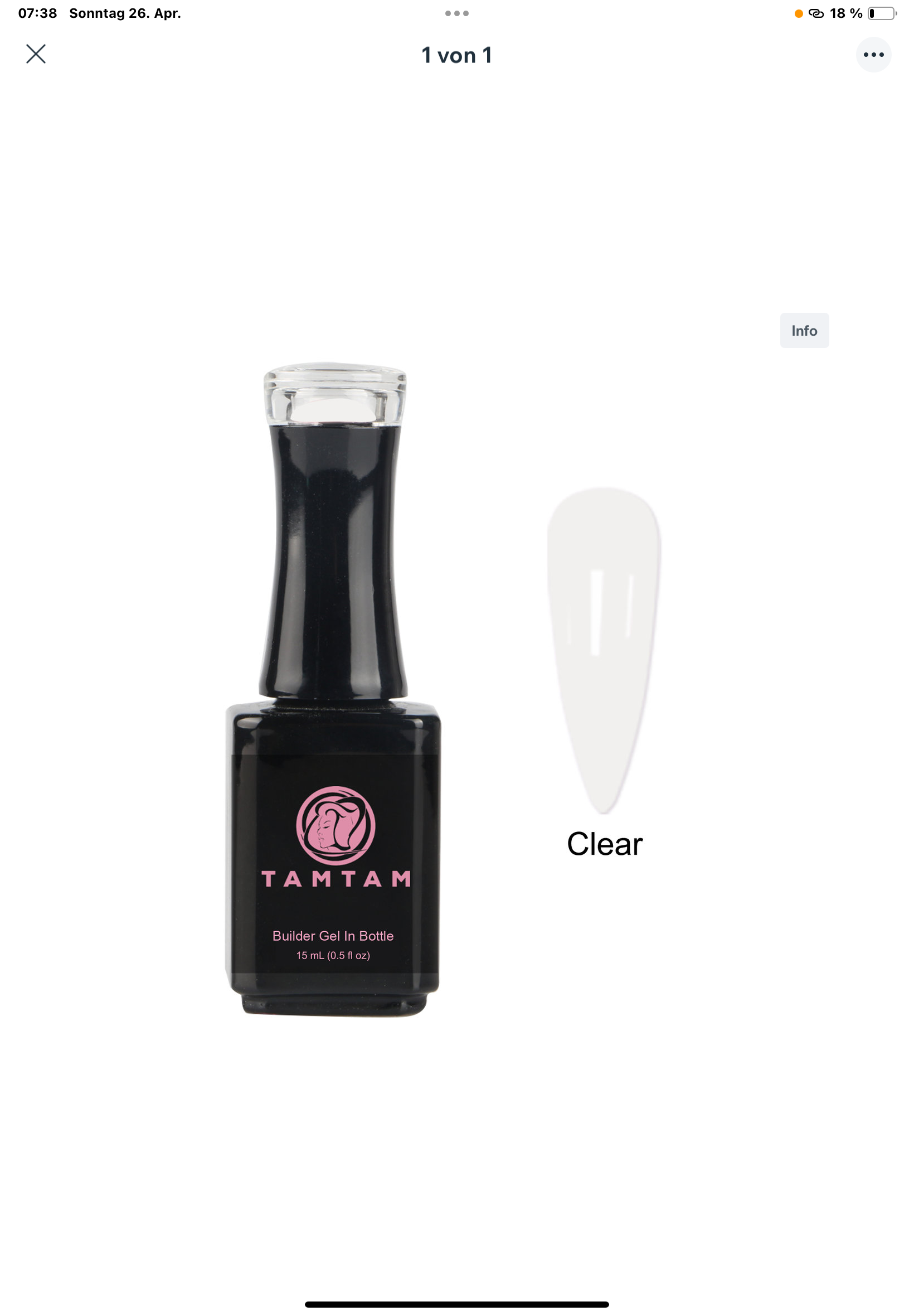 Builder Gel in Bottle – clear | 15 ml