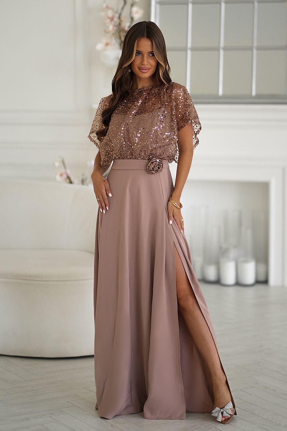  Langes Kleid model 219691 Bicotone 
