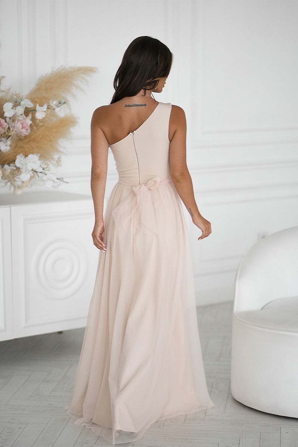  Langes Kleid model 220091 Bicotone 